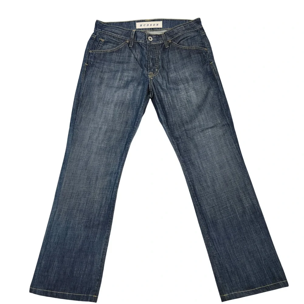 Hudson Jeans Men's‎ Straight Leg Dark Wash Denim Pants Size 34 Made in USA
